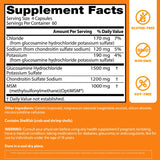 Doctor's BEST tableau nutritionnel – teneurs journalières et dosage recommandé présentés clairement.