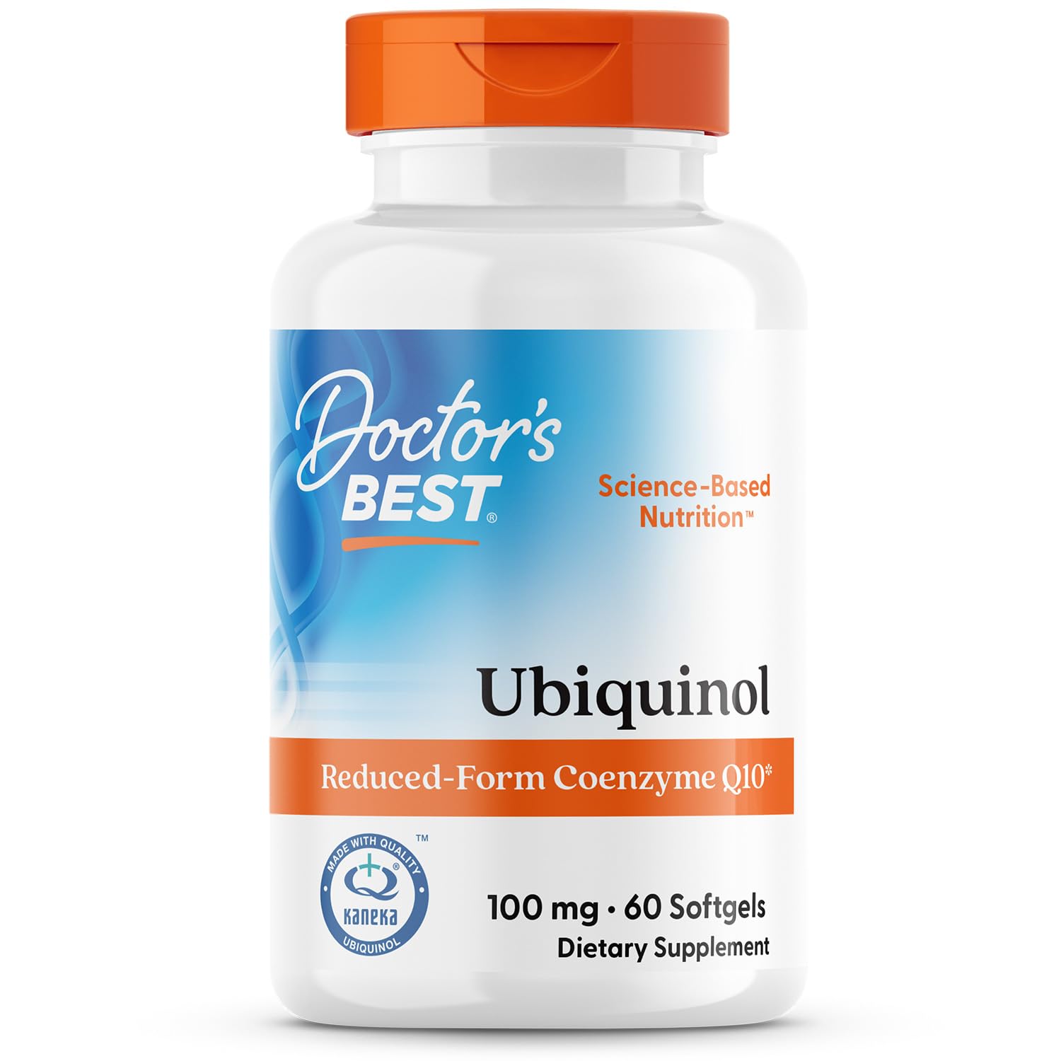 Doctor's Best Ubiquinol bouteille 60 gélules: soutien potentiel à l'énergie cellulaire et protection antioxydante.