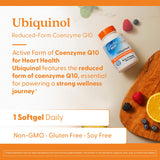 Doctor's Best Ubiquinol dose quotidienne: emballage et dosage pour une routine énergétique.
