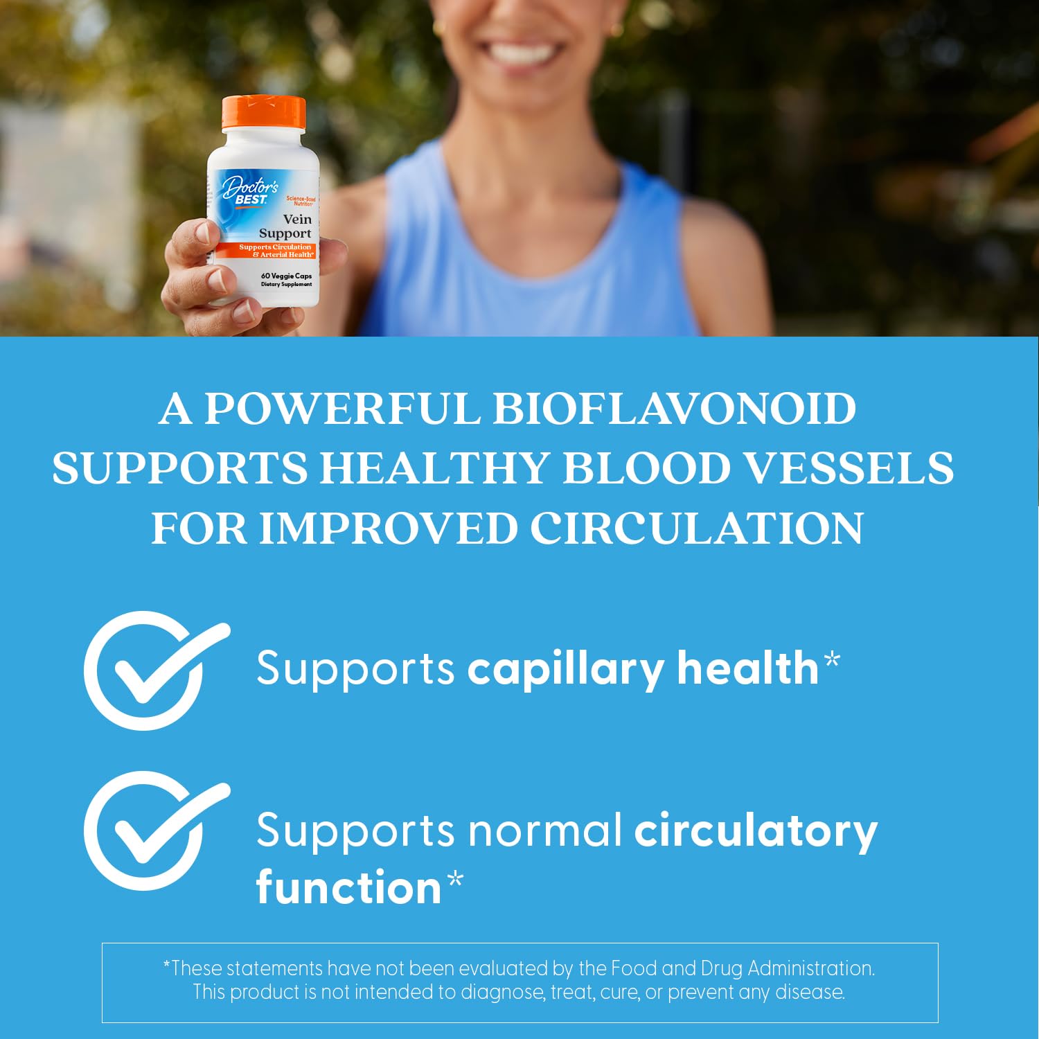 Capsules végétales Doctor's BEST Vein Support pour les composants naturels