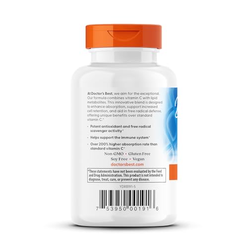 Doctor's Best Vitamine C haute absorption – emballage et présentation pratique.
