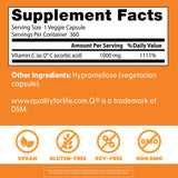 DOCTOR'S BEST Vitamine C avec Q-C – étiquette et traçabilité de qualité écossaise.