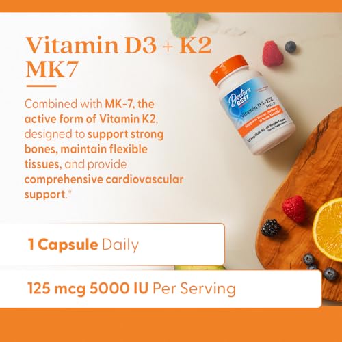 Doctor's Best Vitamine D3 K2 - cuillère-dose: dosage pratique.
