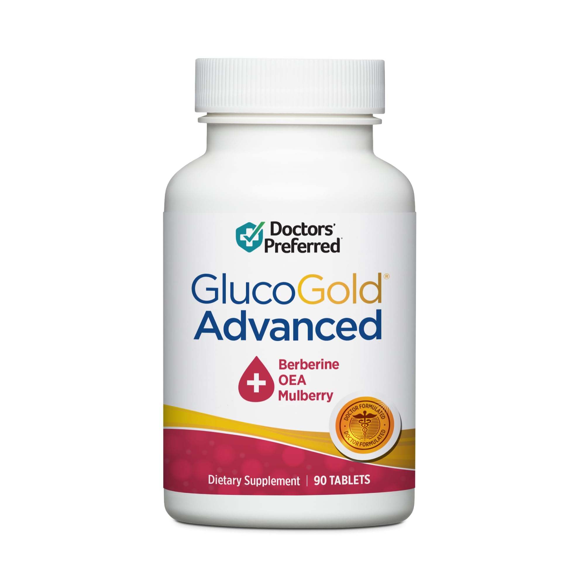 DOCTORS' PREFERRED Glucogold Advanced comprimés boîte : énergie potentielle et routine facile.