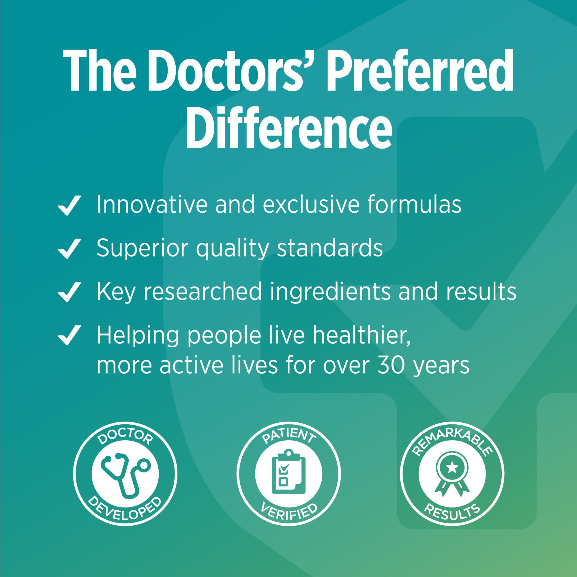 DOCTORS' PREFERRED Glucogold Advanced emballage propre et sûr : qualité maîtrisée.