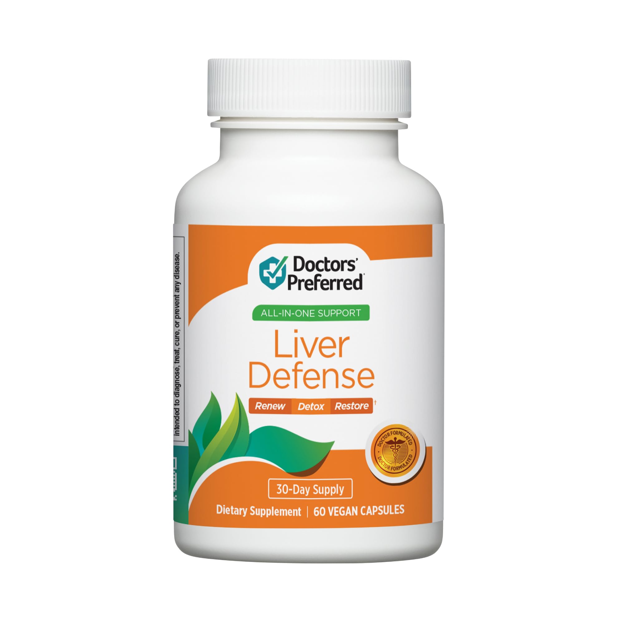 DOCTORS' PREFERRED Liver Defense, bouteille chardon Marie, soutien potentiel foie et digestion.