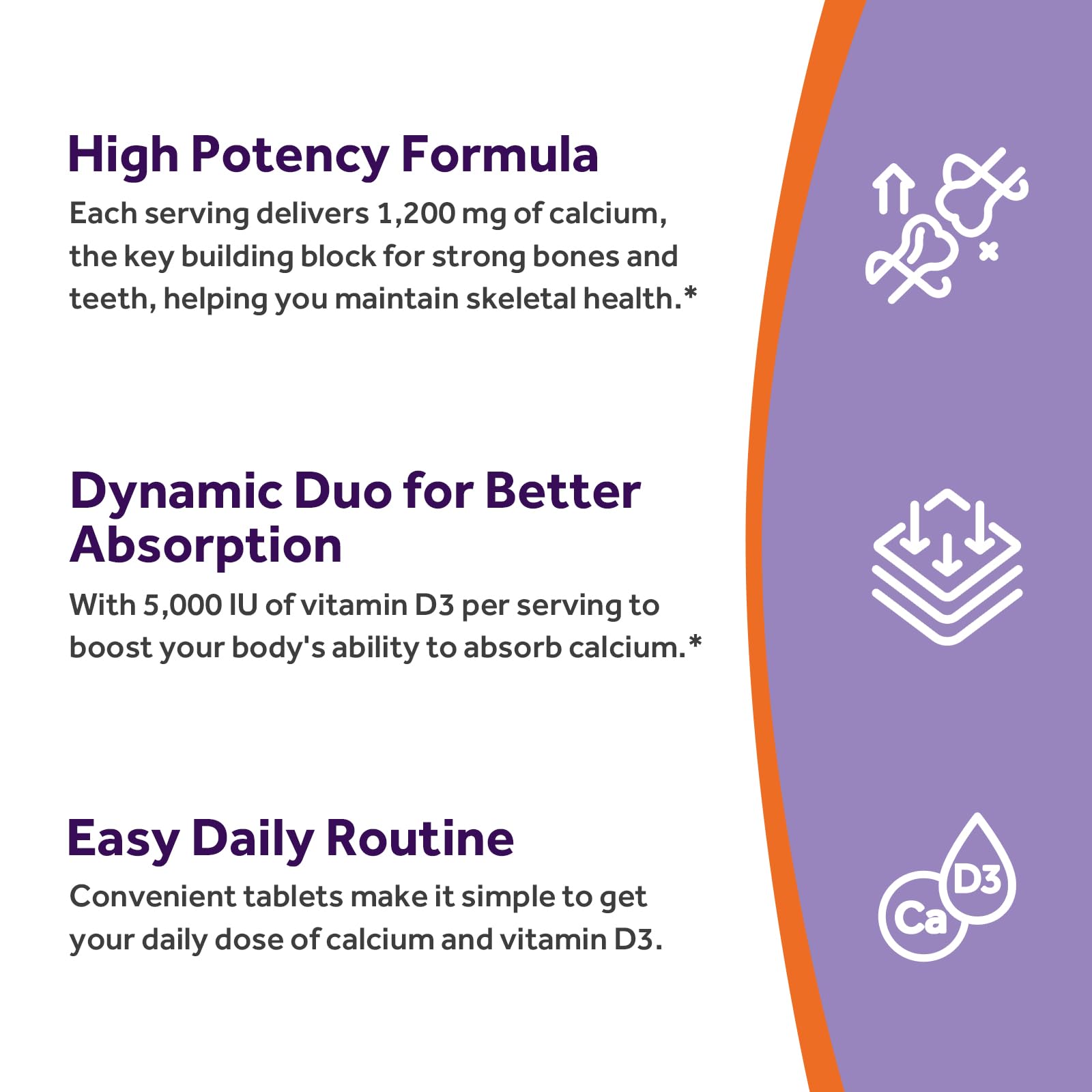 Emballage de Doctor's Recipes Calcium 1200 mg et D3, sans OGM et compatible.