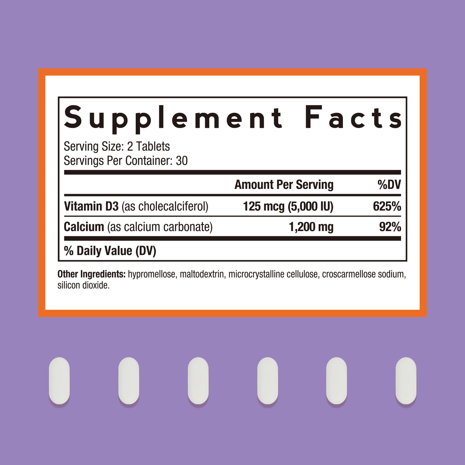 Docteurs Recettes Calcium 1200 mg et D3 – tablettes compactes à prendre facilement.