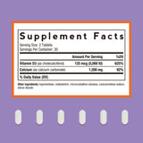 Docteurs Recettes Calcium 1200 mg et D3 – tablettes compactes à prendre facilement.