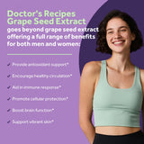 Doctor's Recipes Extrait de pépins de raisin – étiquette indiquant 70:1 et OPC