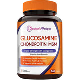 Doctor's Recipes Glucosamine-Chondroitine-MSM-Manganèse en bouteille, soutien mobilité.