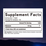 Doctor's Recipes Mélatonine 10 mg - étiquette lisible, source naturelle potentielle pour l'endormissement