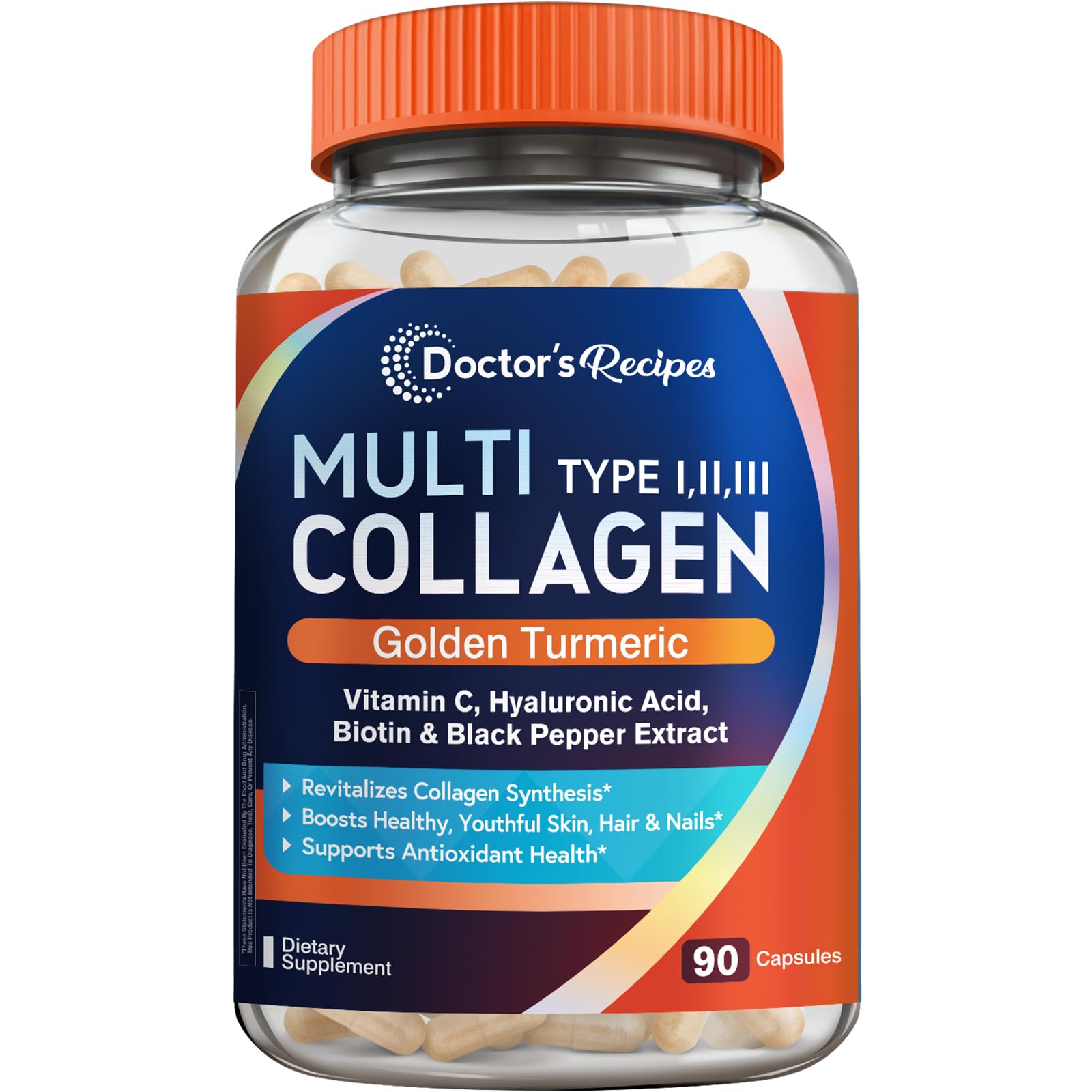 Doctor's Recipes multi-collagene en bouteille, peau plus souple et éclatante