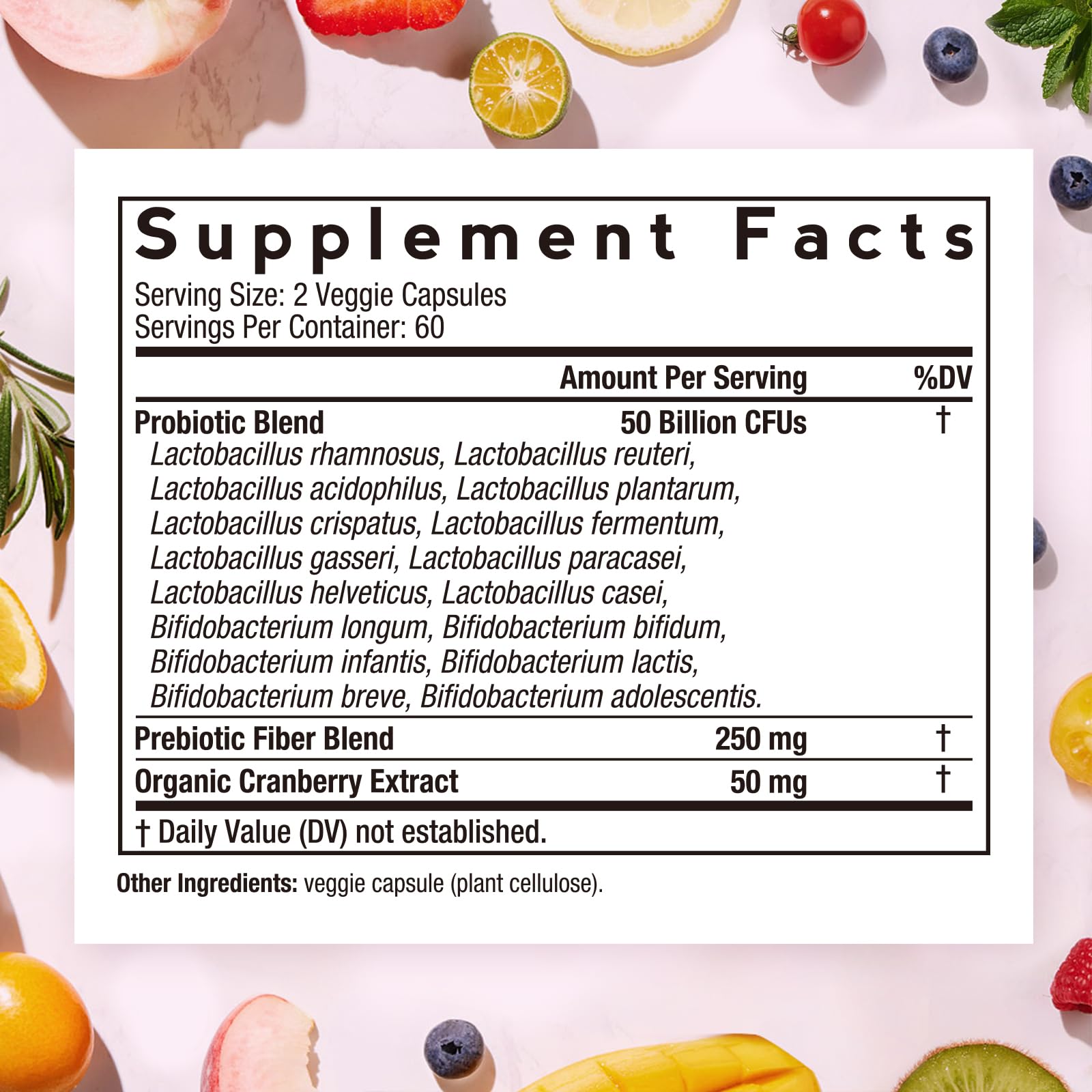 Doctor's Recipes Probiotiques femmes — emballage et bouteille du produit