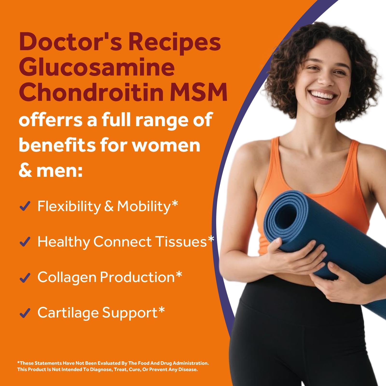 Doctor's Recipes Comprimés 4-en-1 pour routine mobilité quotidienne.