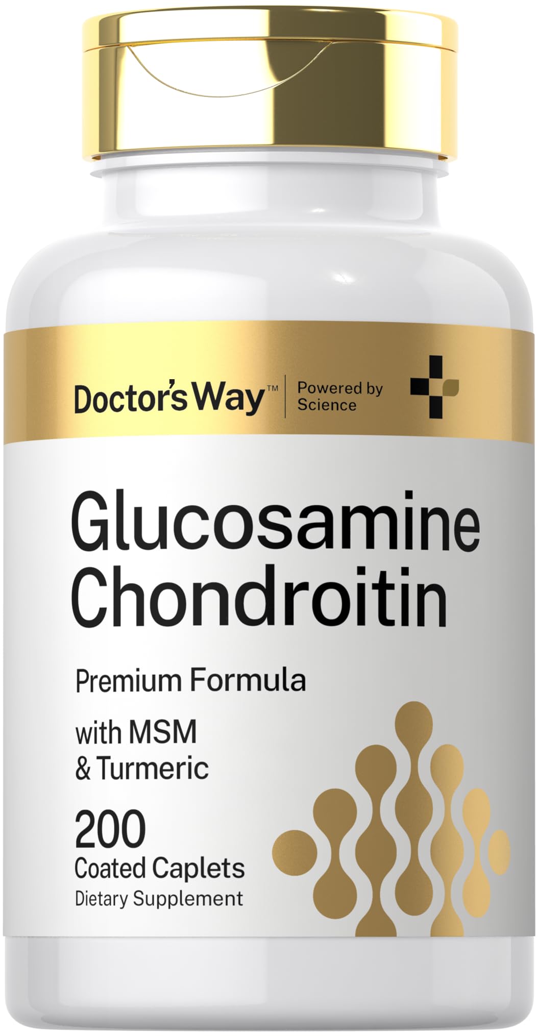 Doctor's Way glucosamine-chondroitine-msm-turmeric: bouteille prête à l'emploi pour une routine potentielle.