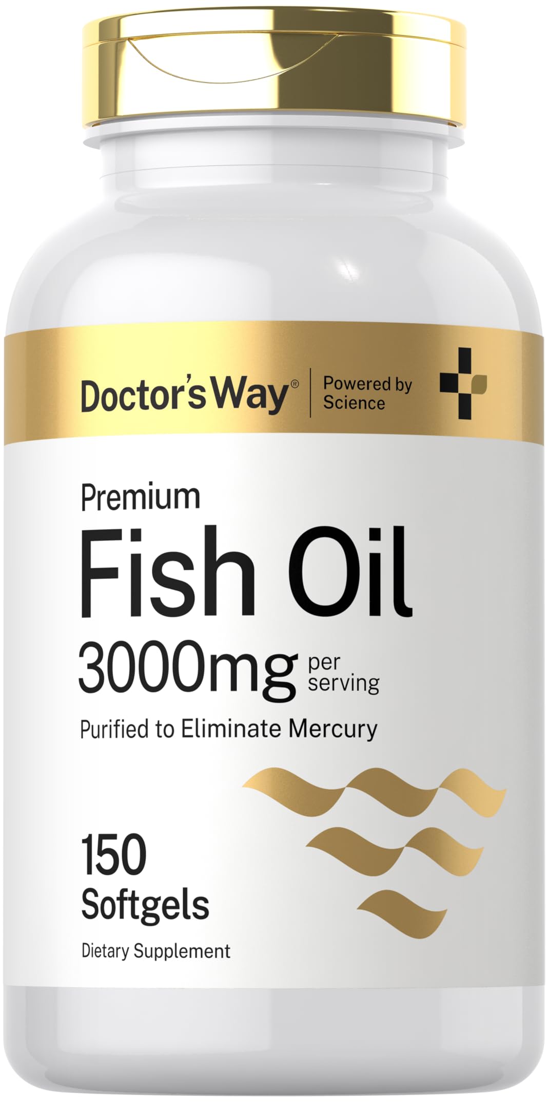 Doctor's Way huile poisson 3000mg – flacon oméga-3 riche et purifié.