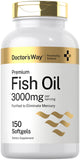 Doctor's Way huile poisson 3000mg – flacon oméga-3 riche et purifié.