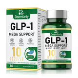 doemfarty GLP-1 Support bouteille : vue de face, soutien potentiel au bien-être quotidien.