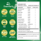doemfarty GLP-1 Support tableau-nutrition : fiche claire des nutriments, aperçu rapide.