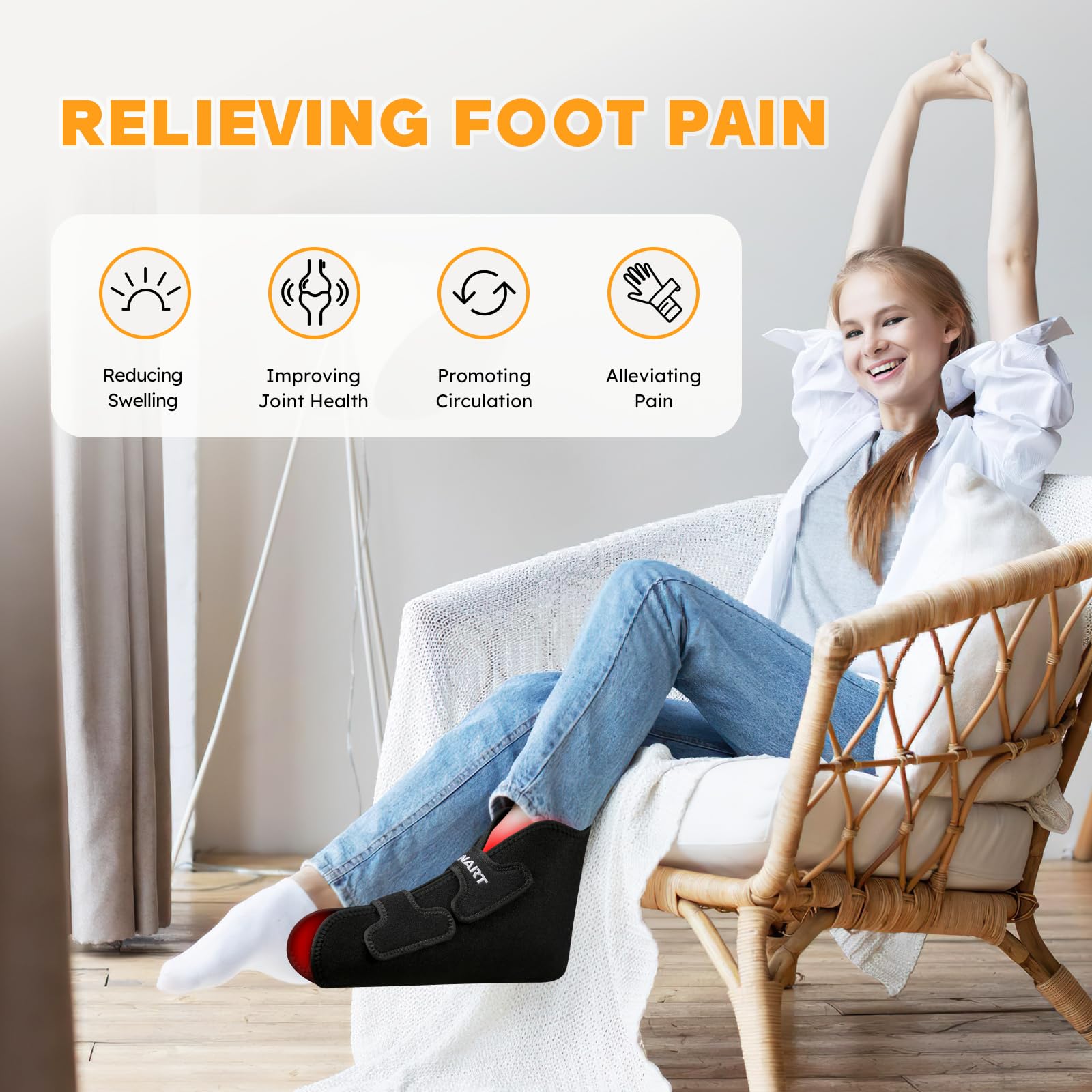 Doinart: mode pulse pour stimulation douce des pieds.