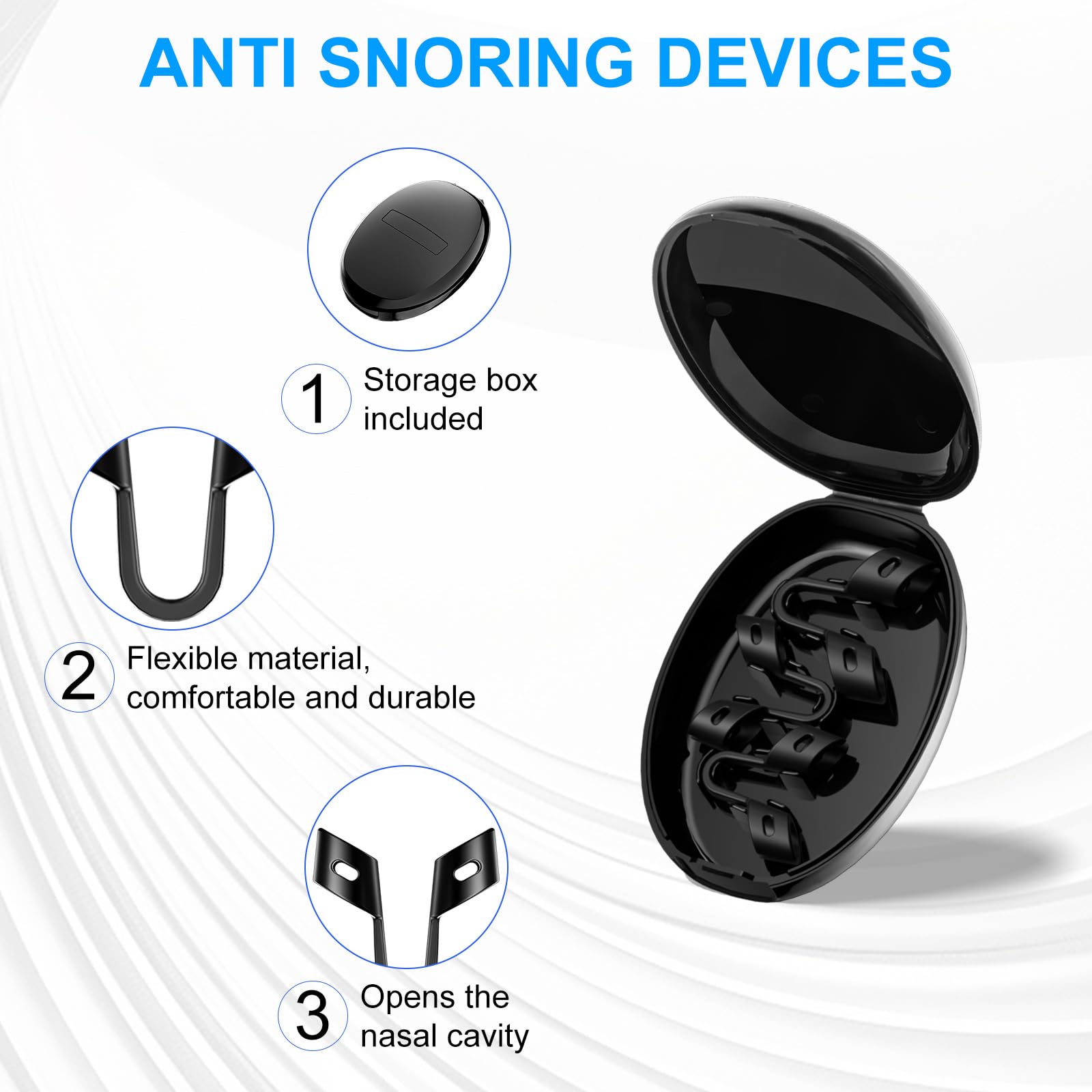 Domyle dilatateur nasal en silicone doux, porte confortable pour la nuit