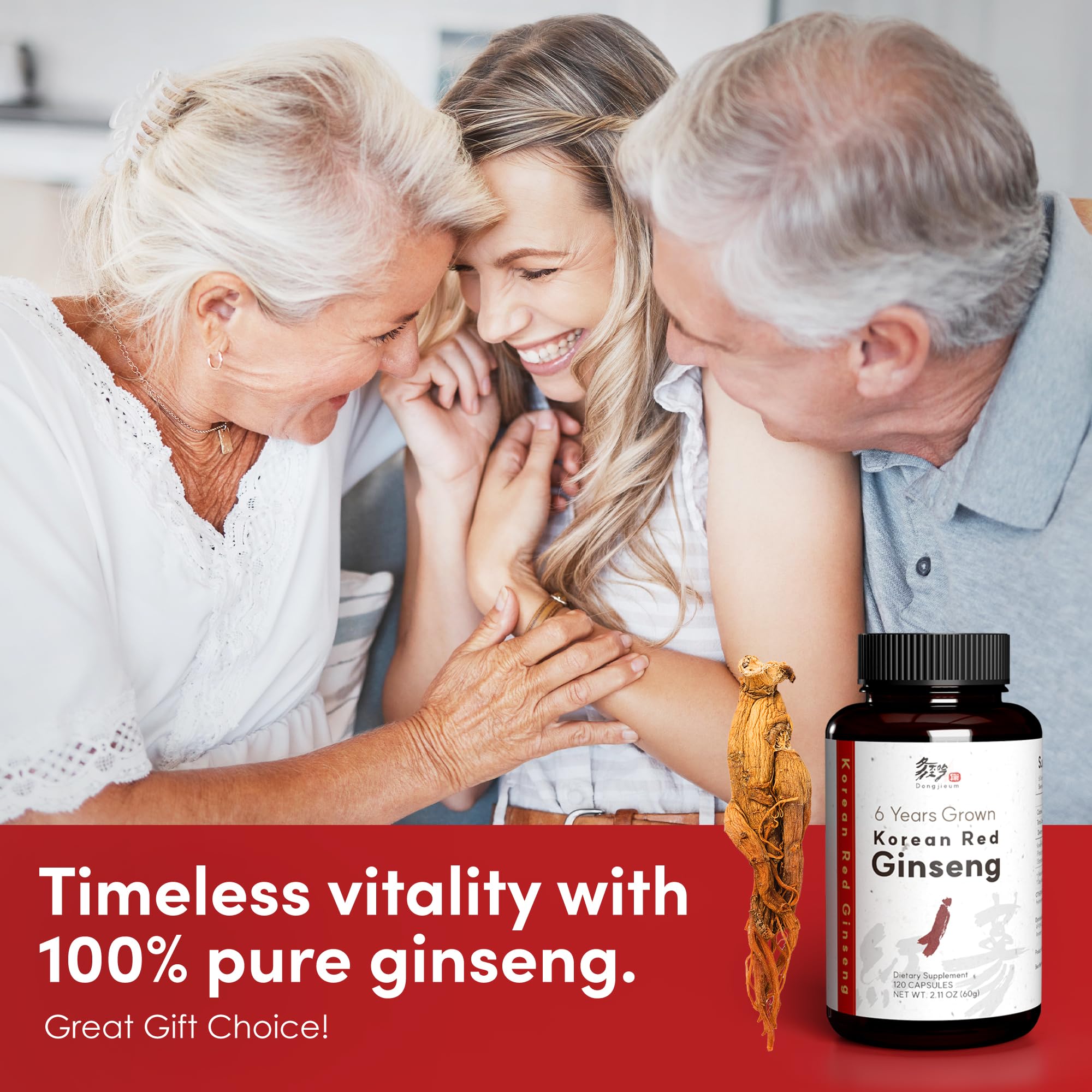 Dongjieum Ginseng Rouge Coreen: soutien potentiel du systeme immunitaire et du stress.