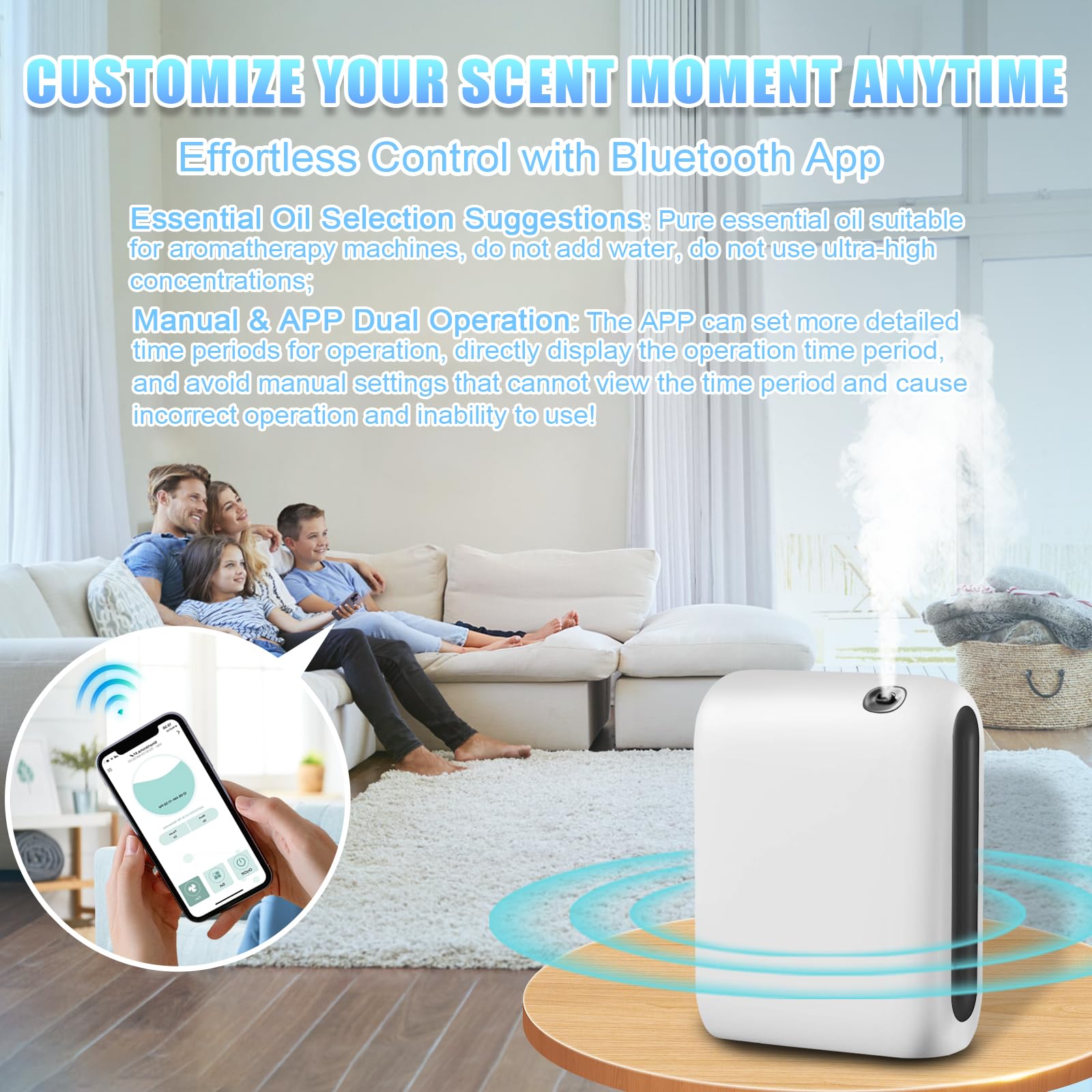 Dongzhen diffuseur sans eau, contrôle via l appli pour un usage pratique.