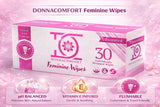 DonnaComfort texture douce sur peau sensible, sensation fraîche et confortable.