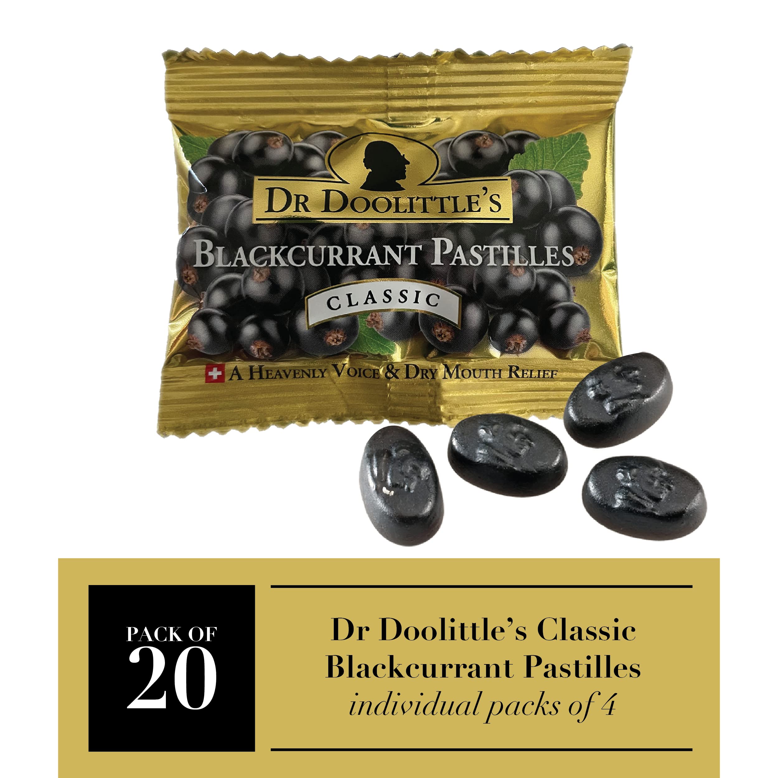 Glycérine dans les pastilles DOOLITTLE pour une hydratation douce et durable.