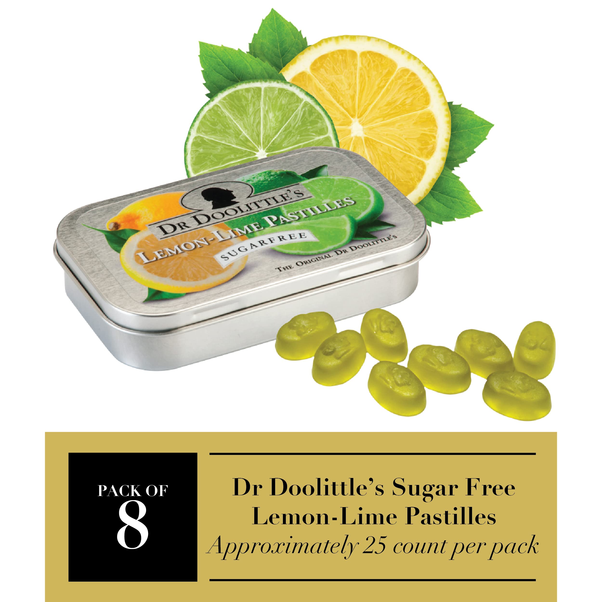 DOOLITTLE pastilles sans sucre-fruit, arômes naturels; maintien d'une haleine fraîche.