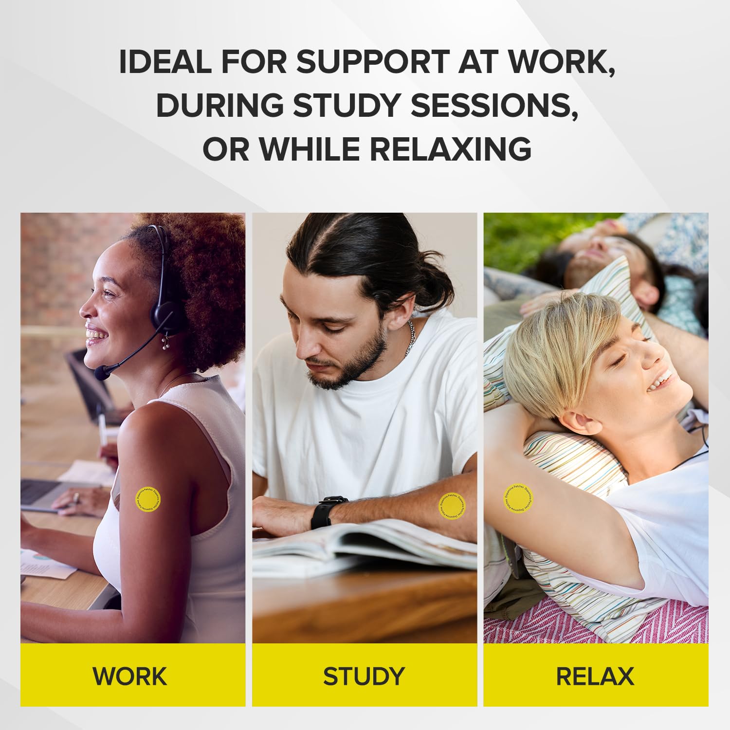 Dopamine Patches: emballage pratique pour 30 patchs mensuels.