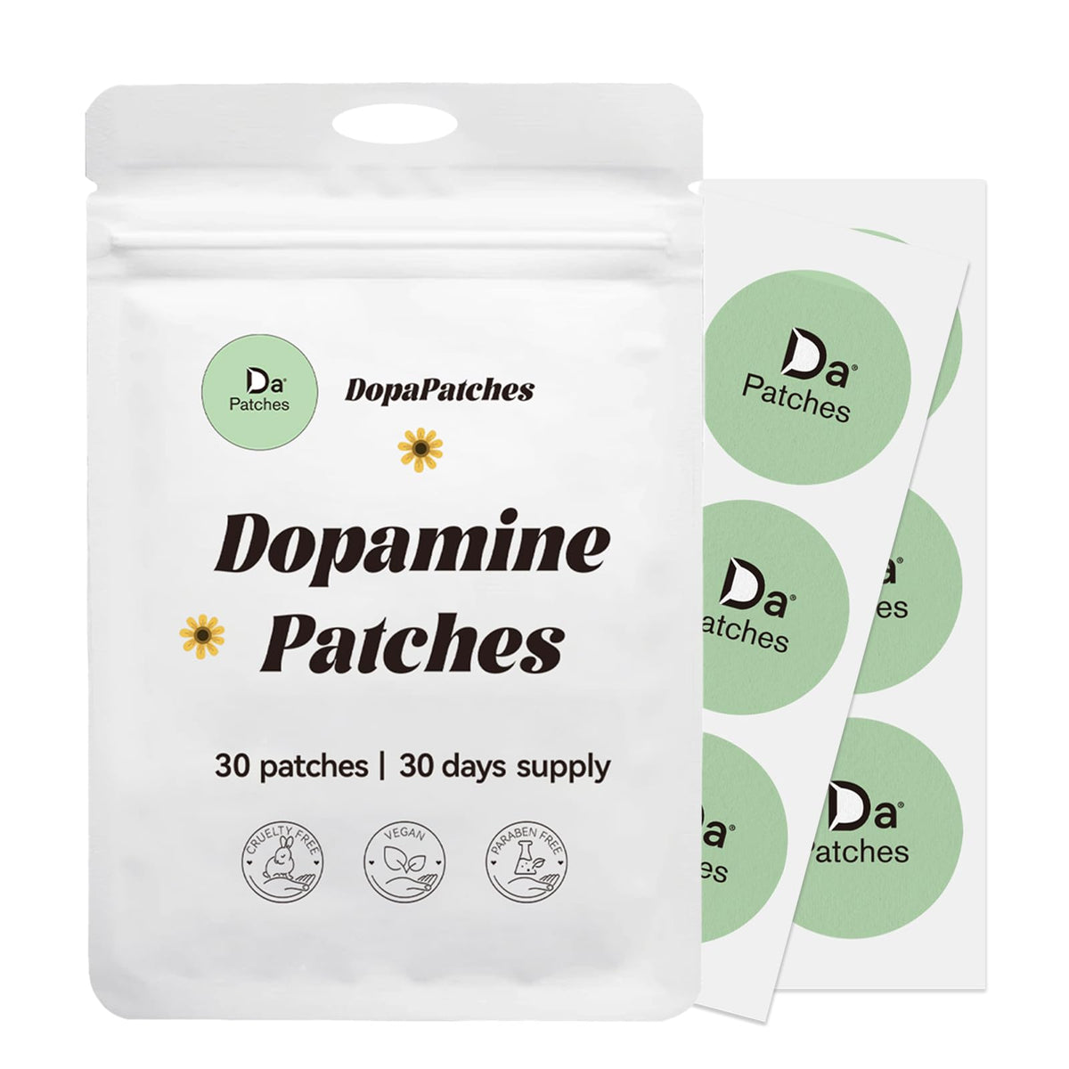 dopapatches patch-dopamine-force-boite – soutien potentiel à l'humeur quotidienne.