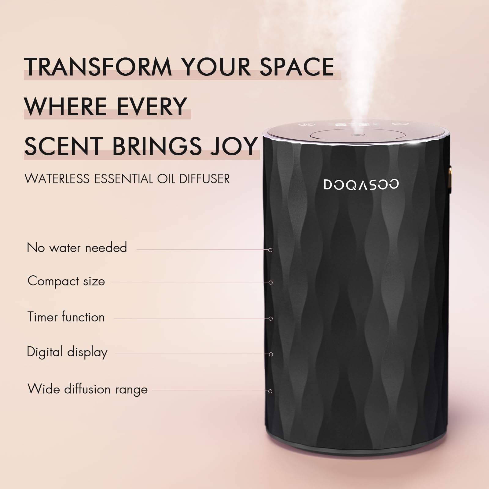 DOQASOO diffuseur 96h – autonomie longue durée pour bureau et maison.
