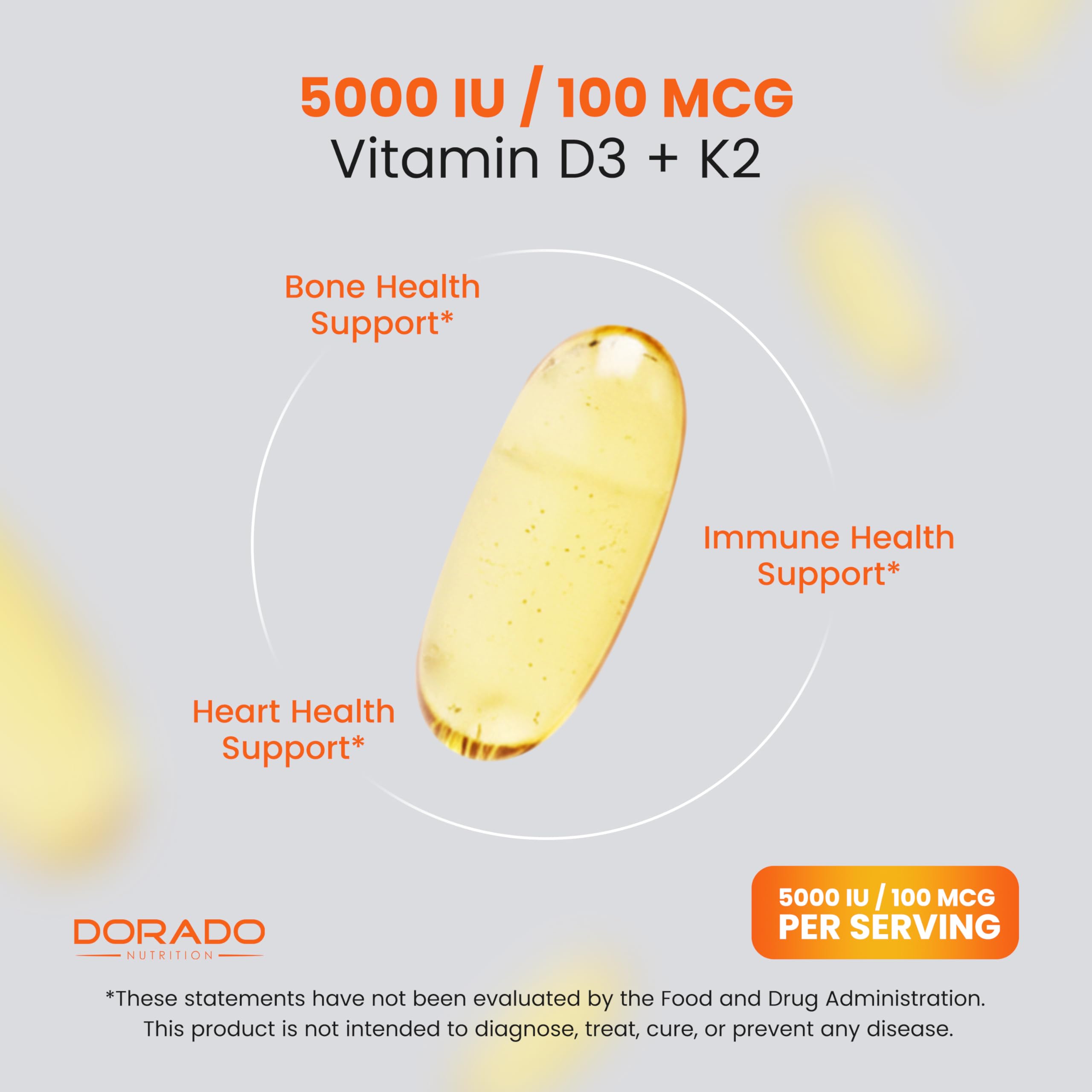 DORADO NUTRITION D3 K2: amélioration possible de l'absorption du calcium.