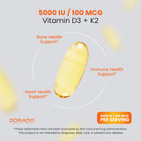 DORADO NUTRITION D3 K2: amélioration possible de l'absorption du calcium.