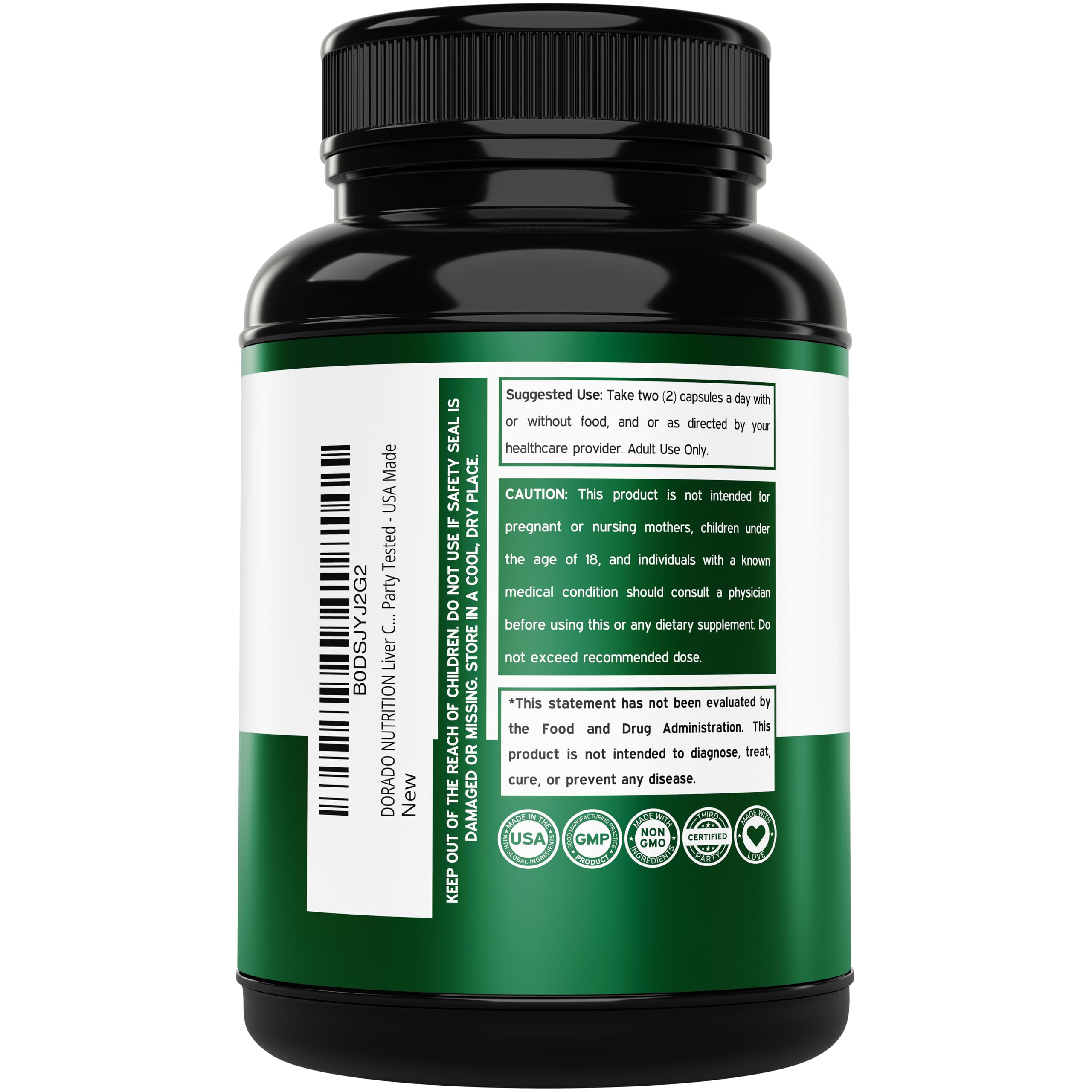 Capsules Chardon-Marie Dorado Nutrition pour le soutien traditionnel du foie.