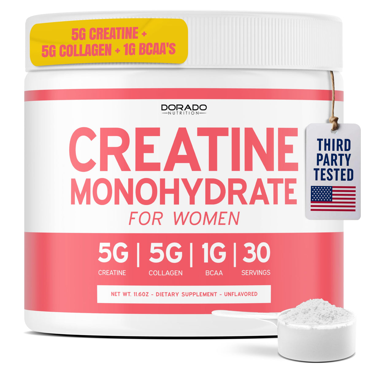 DORADO NUTRITION Creatine pour femmes – poudre énergie pour entraînement.