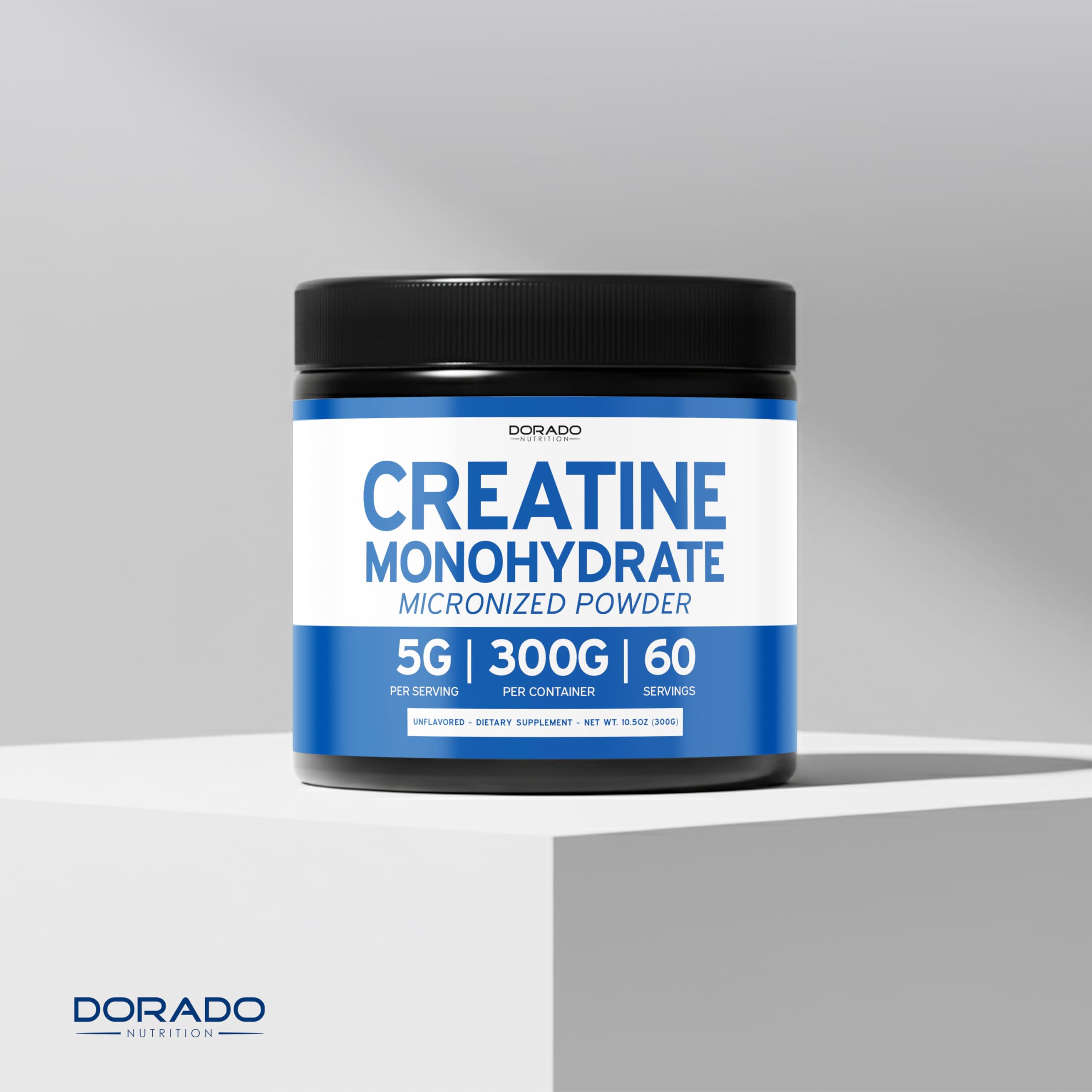 Dorado Nutrition Créatine Monohydrate 5 g — étiquette GMP et contrôle qualité.