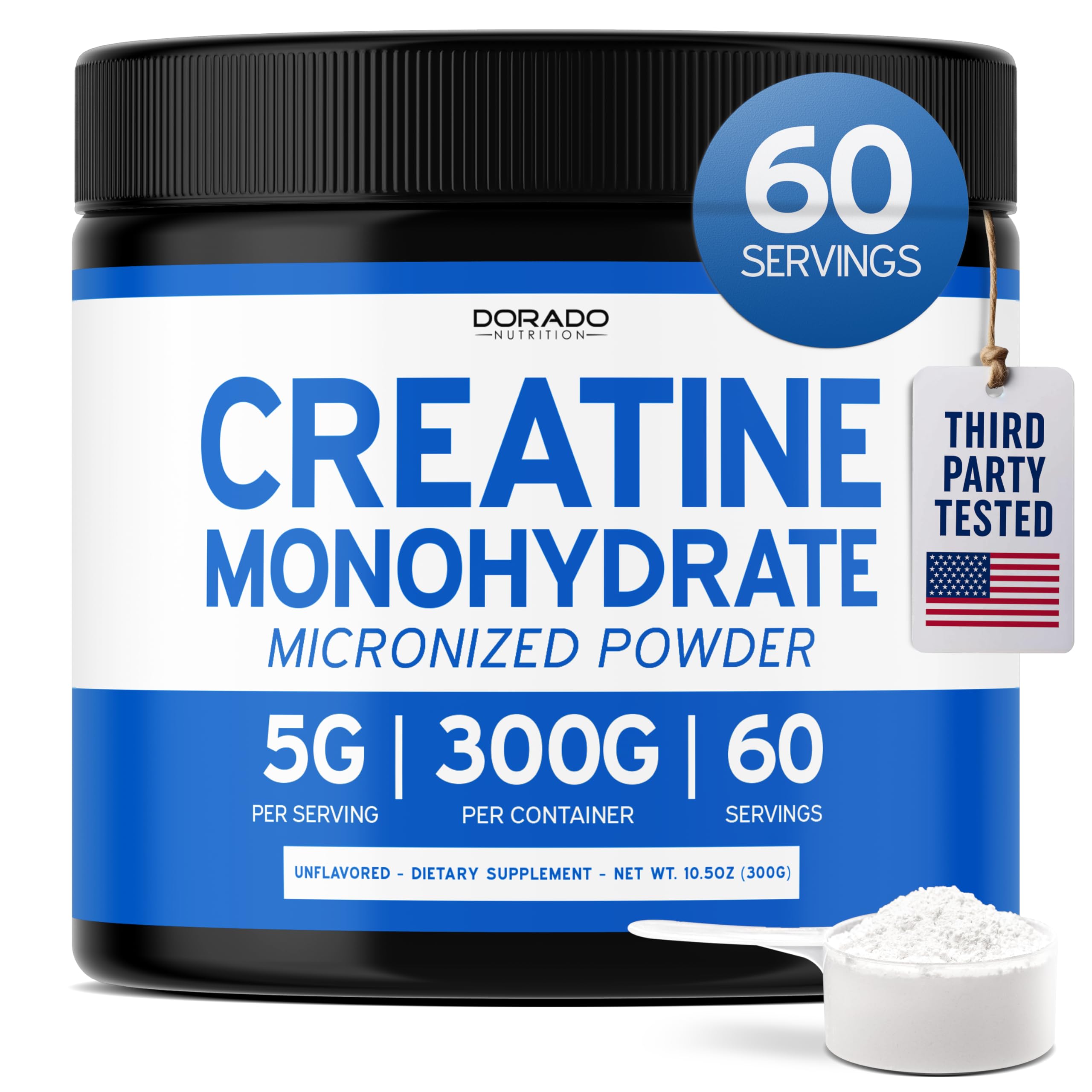 Dorado Nutrition Créatine Monohydrate 5 g — emballage pratique pour démarrer votre routine.