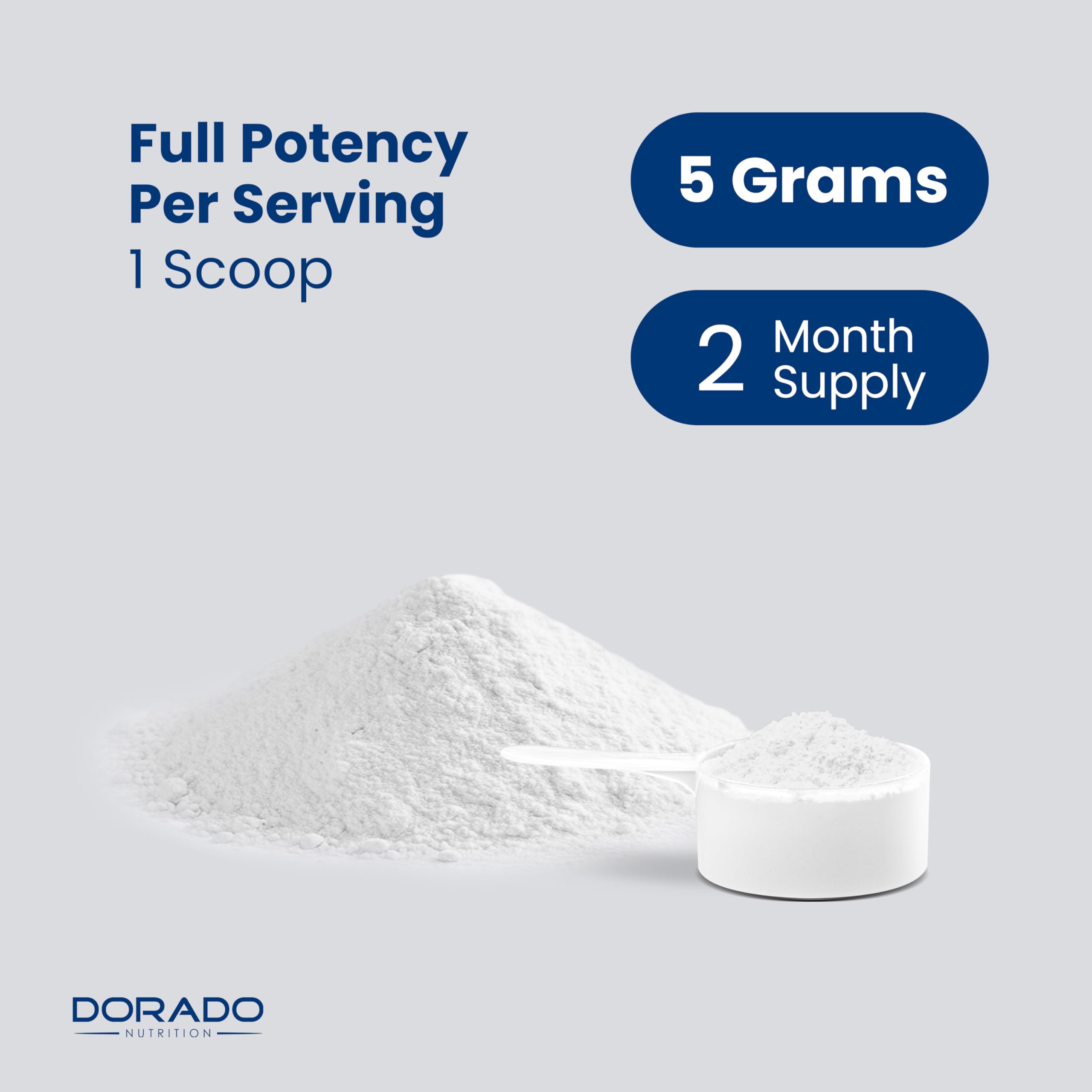 Dorado Nutrition Créatine Monohydrate 5 g — option vegan et sans OGM pour votre complément.