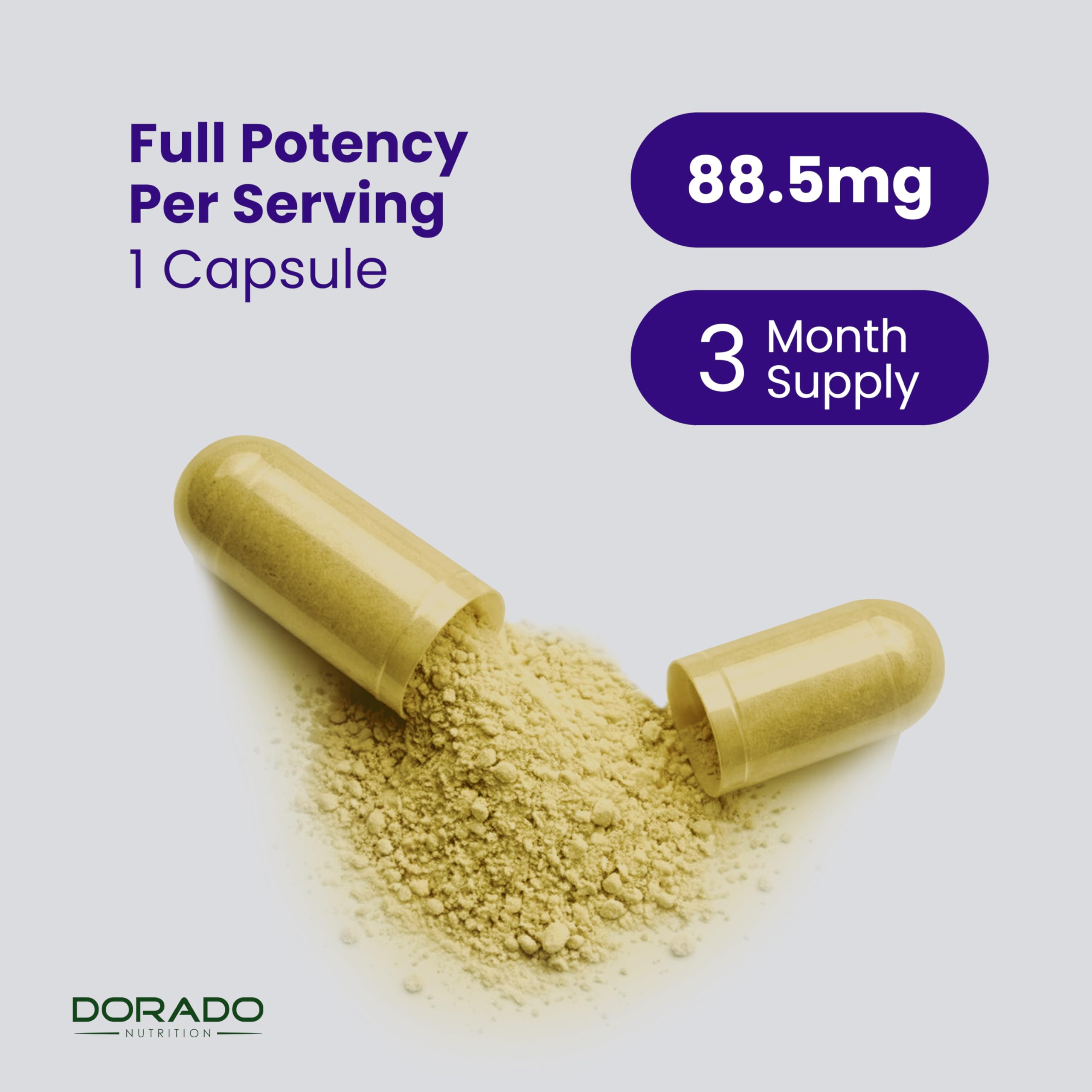 Emballage végan sans gluten de Dorado Nutrition pour les régimes spécifiques.