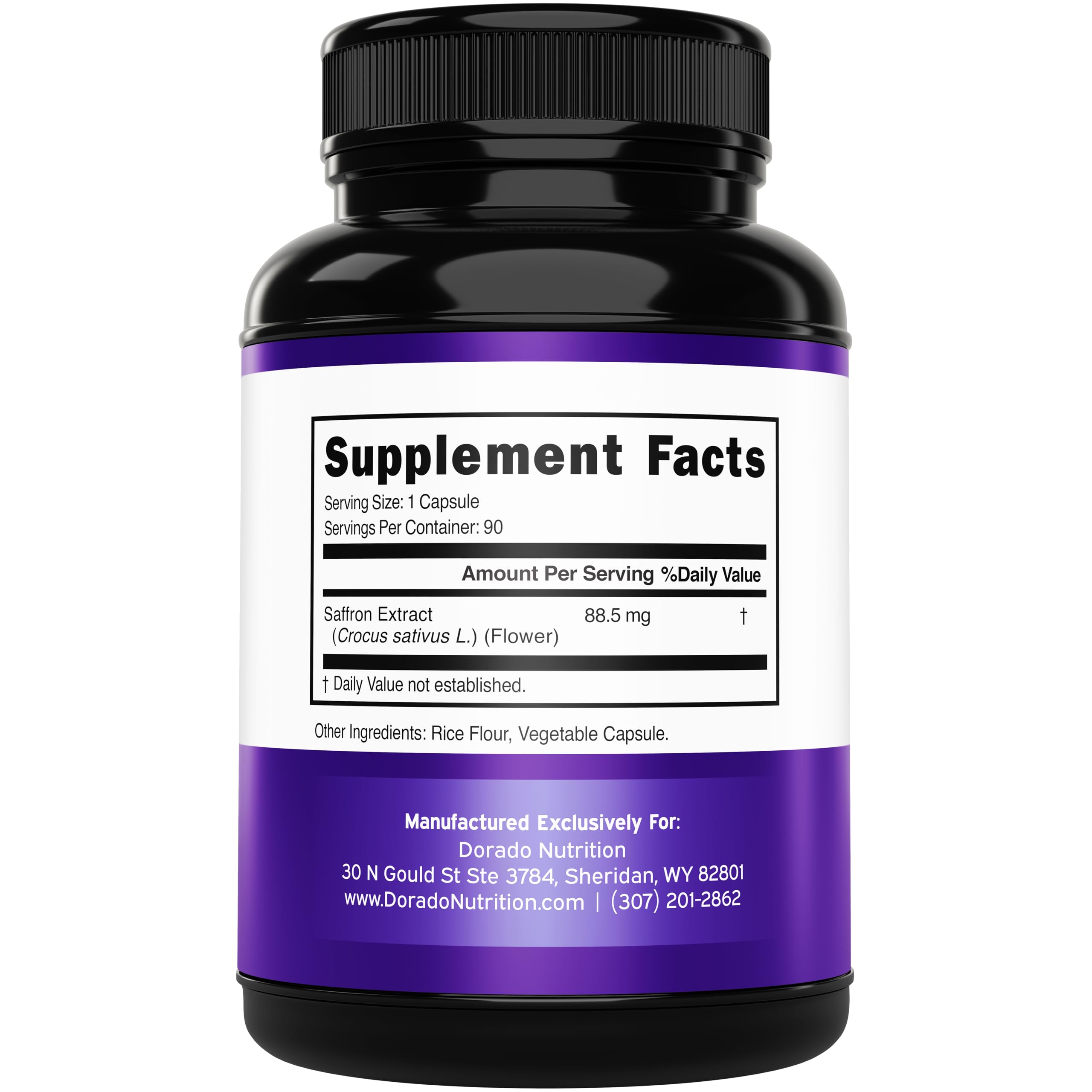 Gélules safrran Dorado Nutrition, dosage constant par prise.