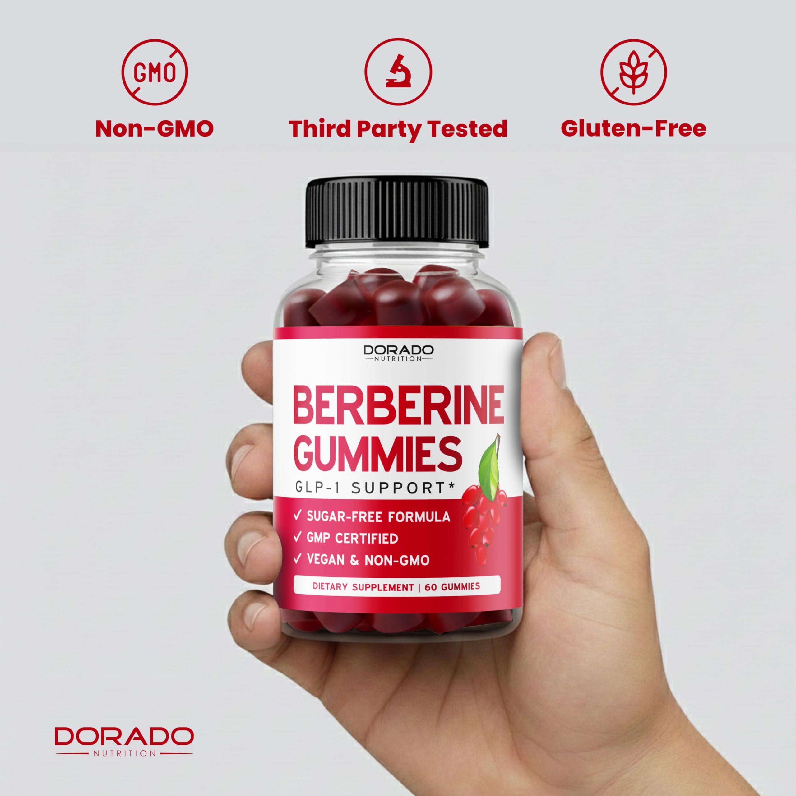 Texture douce des gommes Berberine Dorado Nutrition pour mâcher facilement