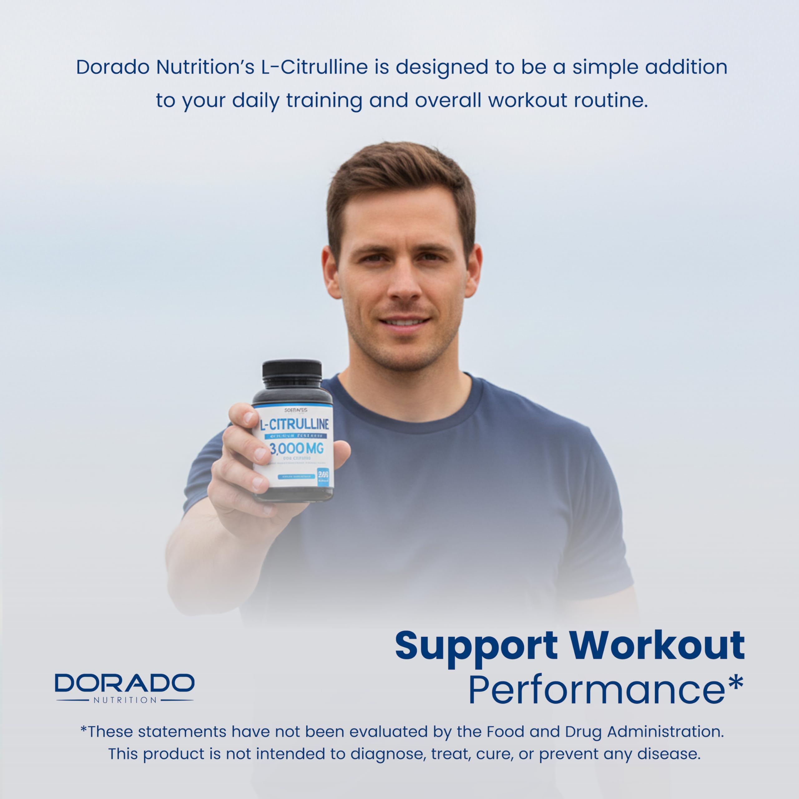 Dorado Nutrition L-Citrulline 3000mg – Emballage sûr et sans allergènes courants.