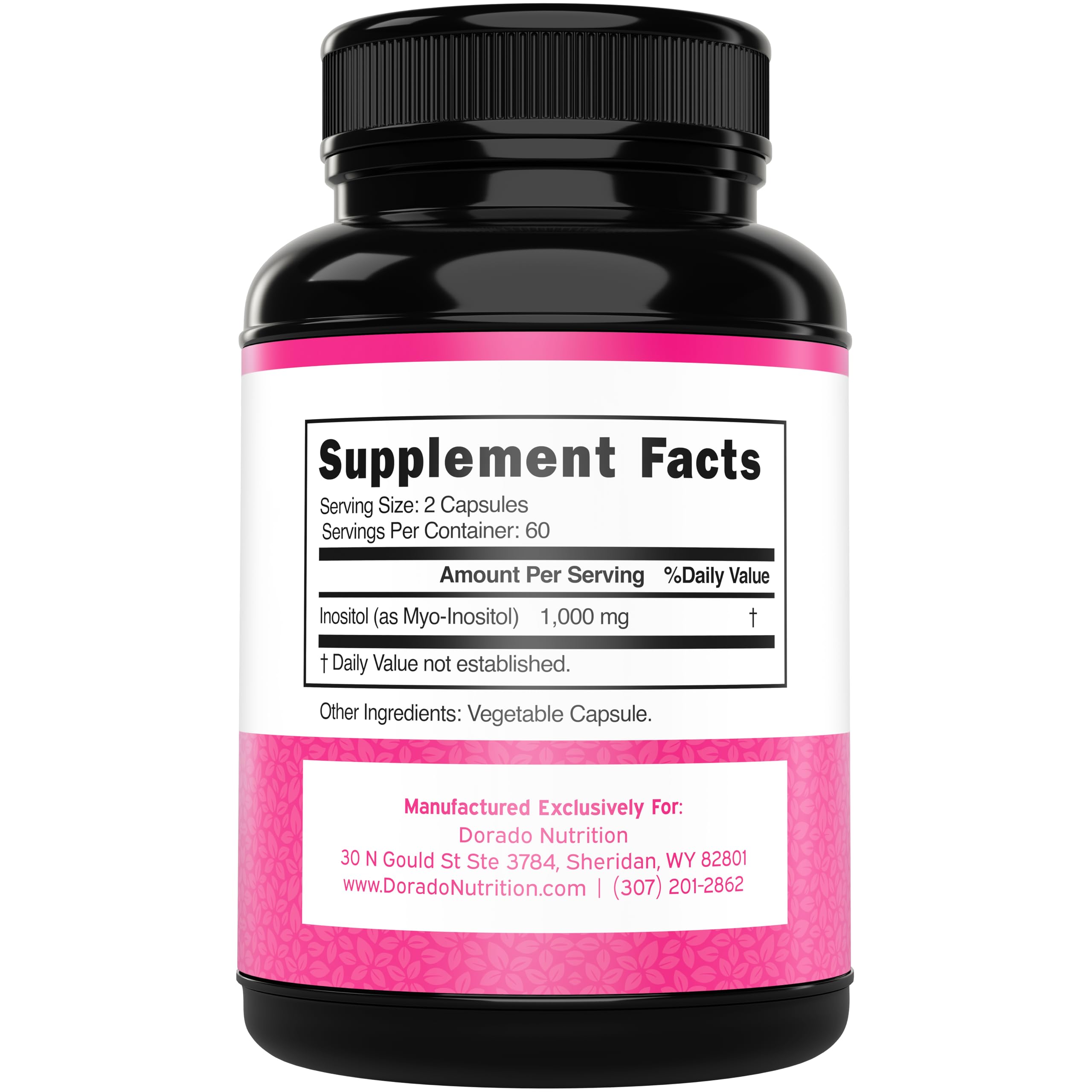 DORADO NUTRITION Myo-Inositol – boîte 120 capsules, utilisation pratique au quotidien.