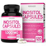 DORADO NUTRITION Myo-Inositol – bouteille de capsules 1000 mg, soutien potentiel au cycle féminin.