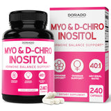 Dorado Nutrition Myo-Inositol et D-Chiro Inositol: capsules faciles pour le soutien hormonal féminin.