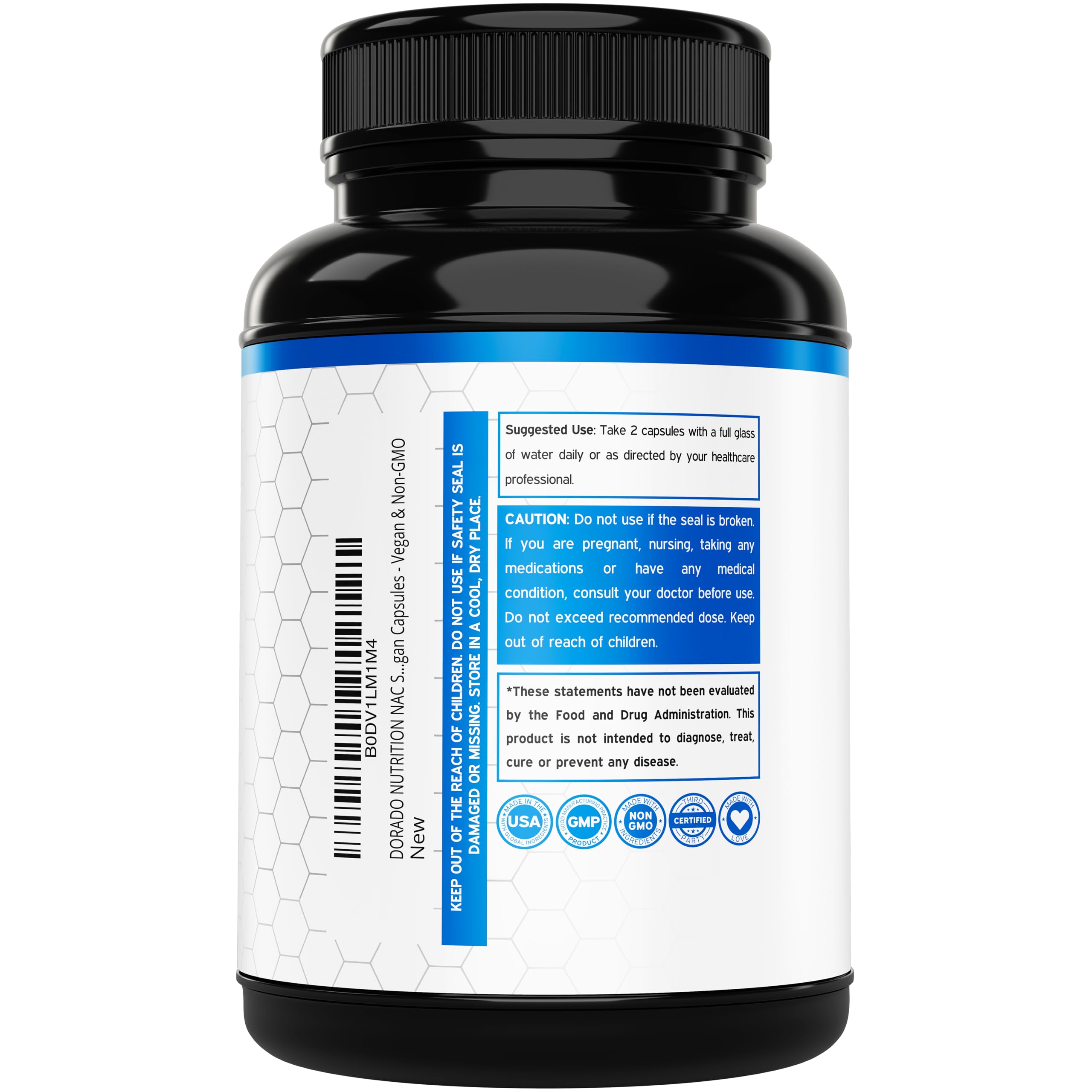 Formule NAC haute puissance Dorado Nutrition par capsule