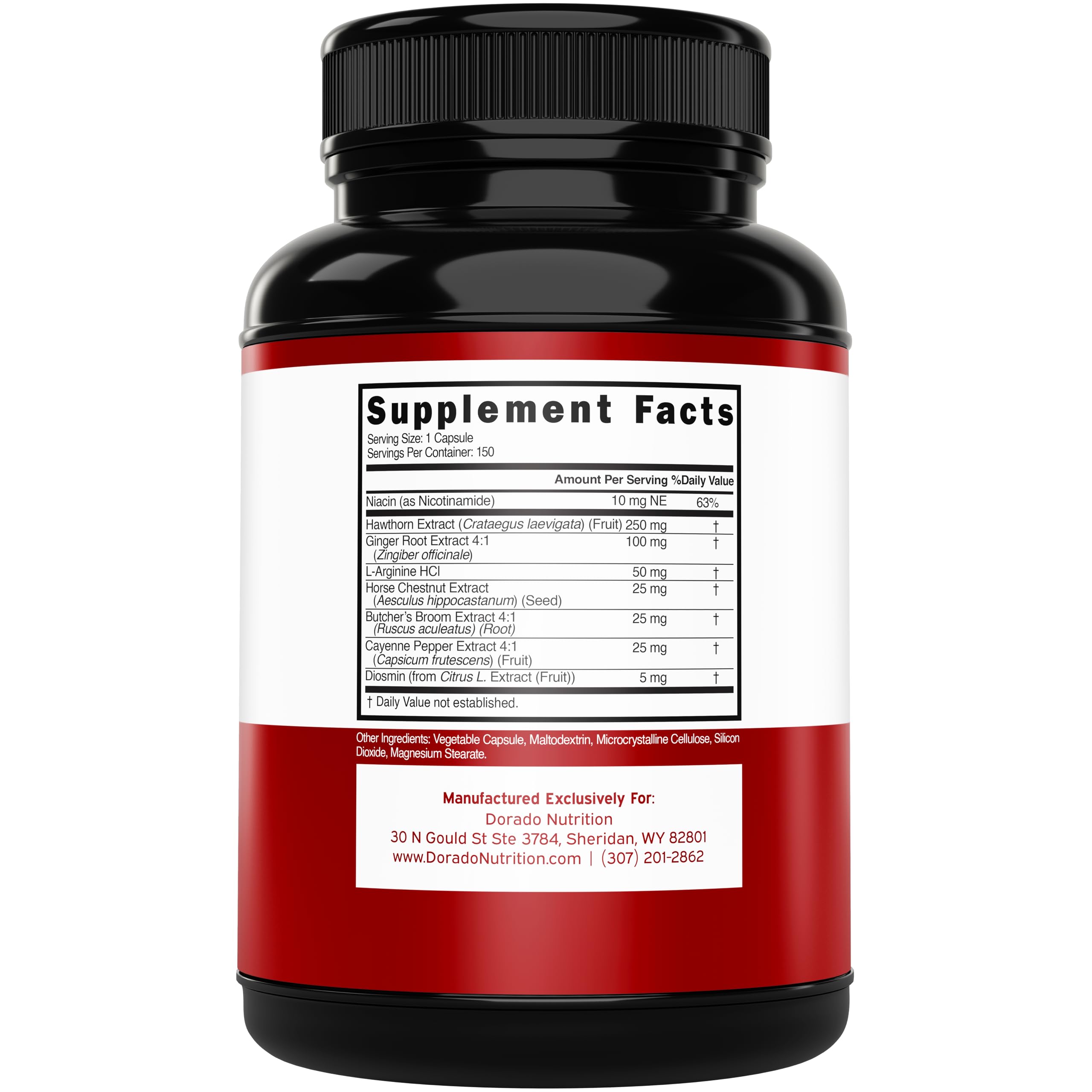Dorado Nutrition – capsules Aubépine et L-Arginine, soutien des jambes au quotidien.